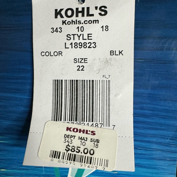 NWT Great Lengths Black One pc Swimsuit built in skirt Extra Length Plus size 22 - Picture 4 of 13